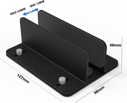 Adjustable Metal Desktop Stand Holder for Laptop, Mac mini M1/M2/M4, Router, Switch, Mini PC,MacBook, Keyboard – 13mm to 54mm Width, Space-Saving, Sturdy & Scratch-Proof
