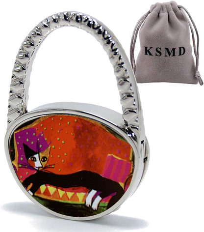KSMD Purse Hooks for Table & Bars, Portable Handbag Holder - Foldable Table Hook Hanger