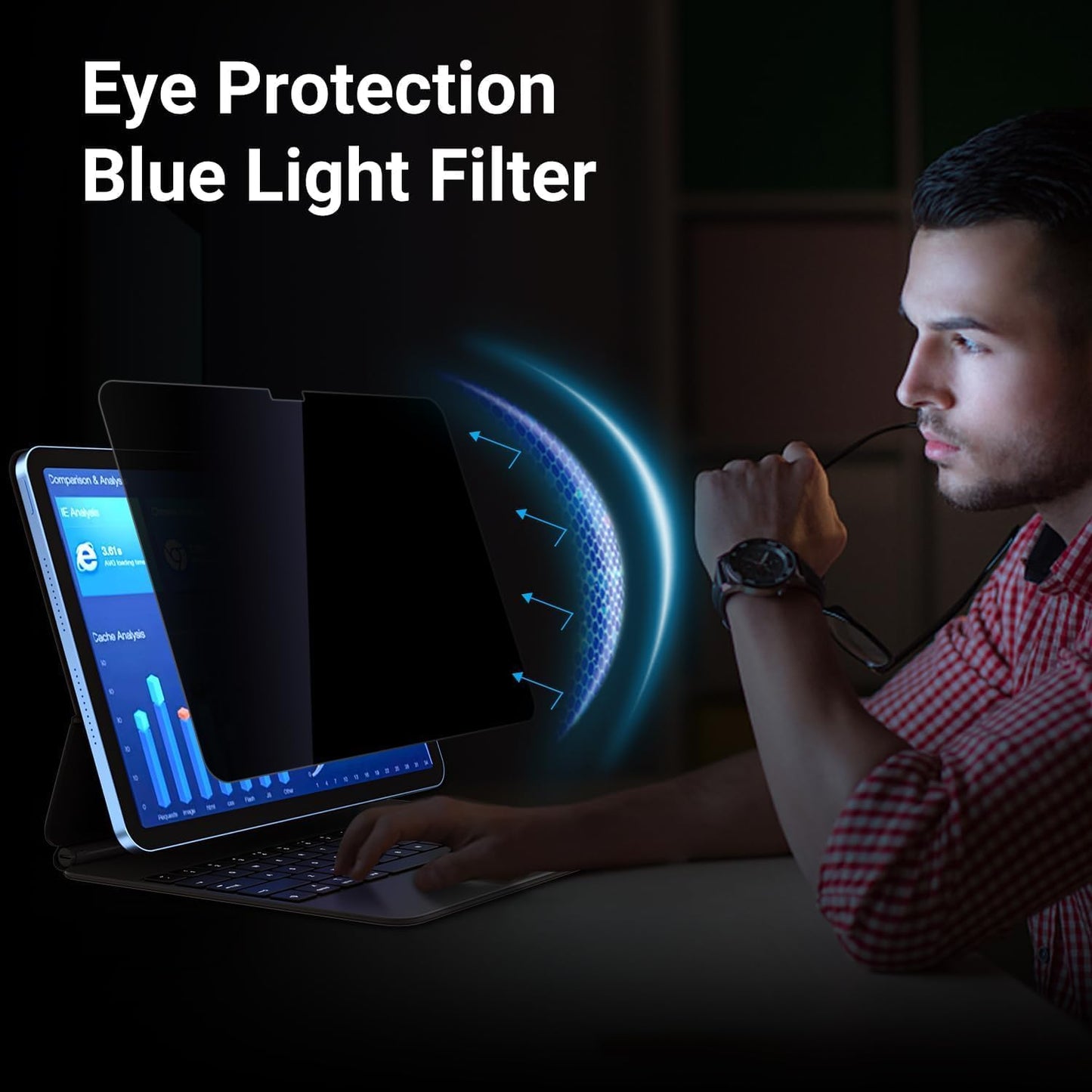 [2-Pack] Privacy Screen For Computer Monitor, 27-Inch 16:9 Aspect Ratio; Anti Spy/Bule Light/Glare And Eye Protection, 2 Install Ways Removable For Office, Airport, Cafe And Other Public Area; Diagonal 27 Inches, Width 23.53 Inches, Height 13.24 Inches