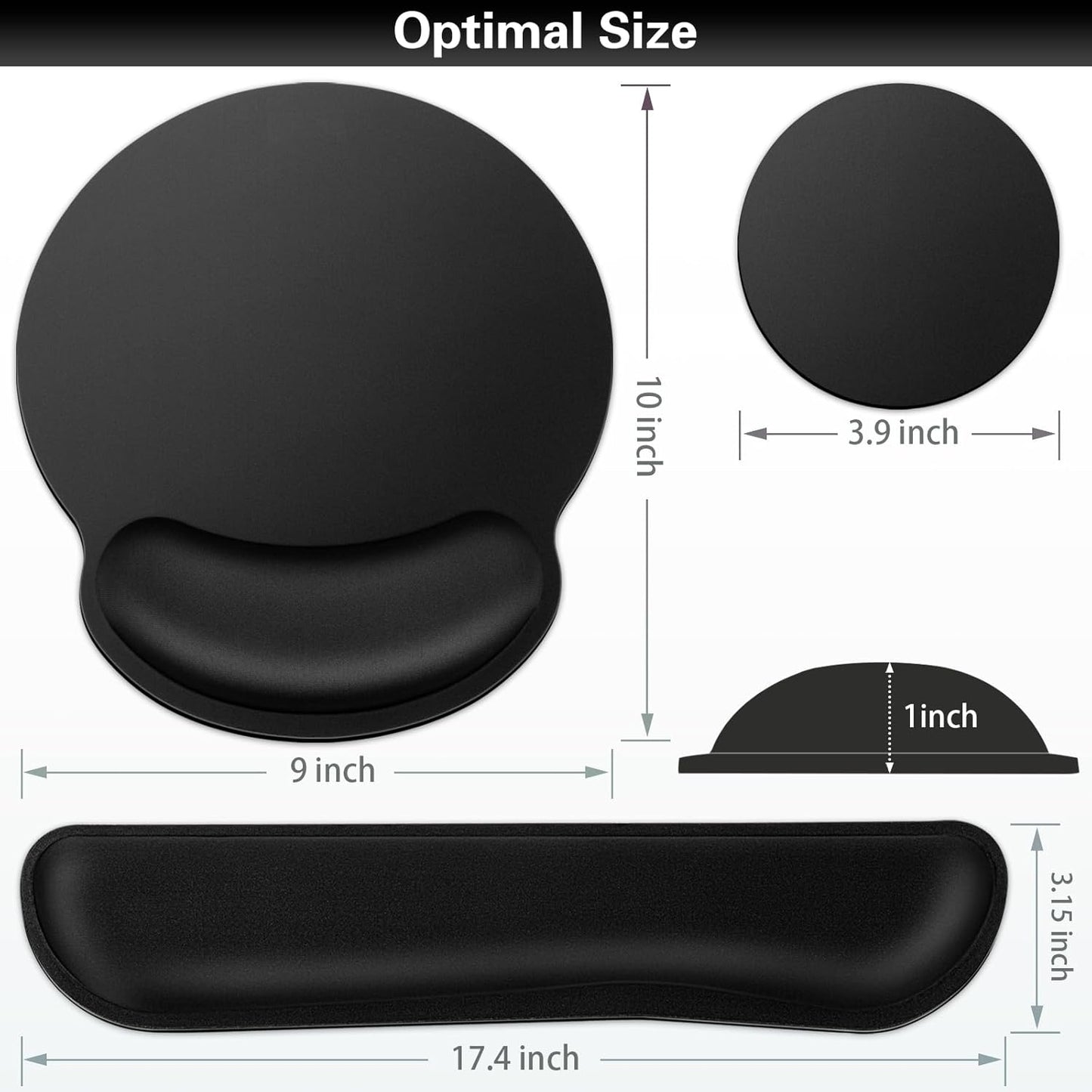Ergonomic Keyboard Wrist Rest, Mouse Pad with Wrist Rest Anime, Cat Gaming Mousepad with Wrist Support, Memory Foam Wrist Rest Set for Computer Keyboard, Funny Cute Office Desk Accessories