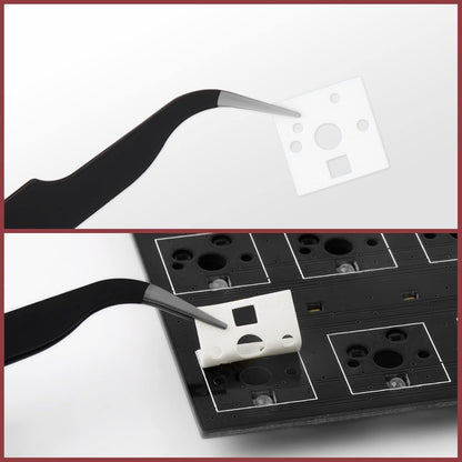 RUNJRX Keyboard PE Switch Pads 0.5mm Thick for 61/64/87/100/104/108 Hot Swap 120Pcs,White