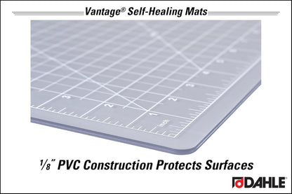 Dahle Vantage 10670 Premium Self-Healing Cutting Mat, 9"x12", 1/2" Grid, 5 Layers for Max Healing, Perfect for Crafts & Sewing, Black