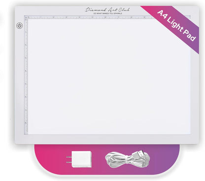 DIAMOND ART CLUB - NEW A4 Light Pad, USB LED Light Board for Diamond Painting and DIY Crafting, Diamond Art Tools and Accessories, 14.1" x 10.6"