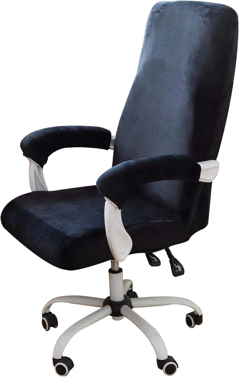 FORCHEER Office Chair Armrest Covers 12-15 Inch Velvet Elastic Black Arm Rest Covers for Desk Computer Chairs Washable