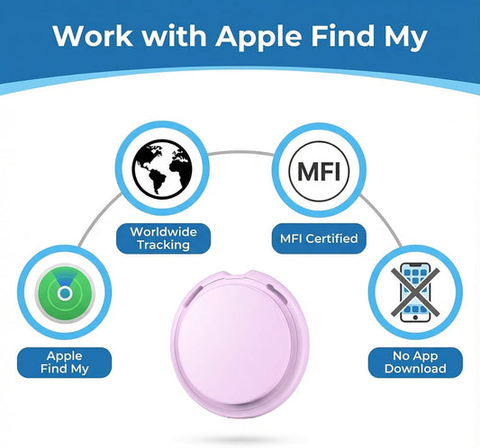 4 Pack Tags Tracker [Apple MFi Certified] Pair with Apple Find My(iOS Only) Smart Bluetooth Key Tracking Tags Item Finders Waterproof Worldwide Located Devices for Pet Wallet Backpack Dogs Luggage