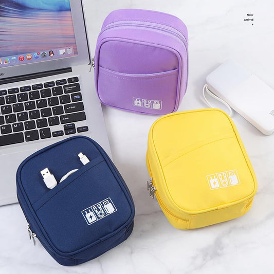 E-Tree Storage Pouch for Small Electronics and Accessories,Tech Bag,Electronic Organizer Case Compatible with MacBook Laptop Charger,Mouse,Cables,Hub,Power Bank,Earphone,Toiletries Cosmetics (Purple)