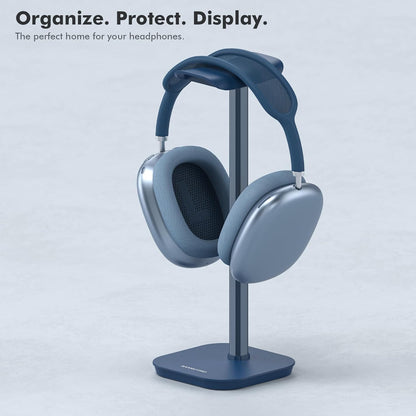 Headphone Stand, Desktop Headset Holder Heavy Base Desk Earphone Stand Aluminum Gaming Headset Hanger Rack Compatible with AirPods Max, AirPods Pro, Sony, Beats, Bose, Razer (White)
