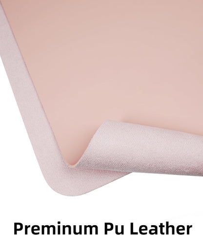 Large Desk pad mat,Mouse Pad,Office Desk Mat, Non-Slip PU Leather Desk Blotter,Large Desk pad,Waterproof Keyboard mat for Office/Home/Decor (Black,48" x 17")