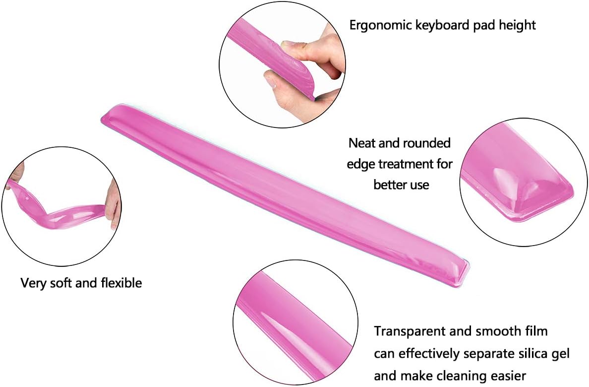 Gel Keyboard & Mouse Wrist Rest Set - Keyboard Wrist Rest Pad & Mouse Support for Office Gaming Pad Computer Laptop Ergonomic Comfortable Pain Relief- Pad Set (Mouse Support Only)