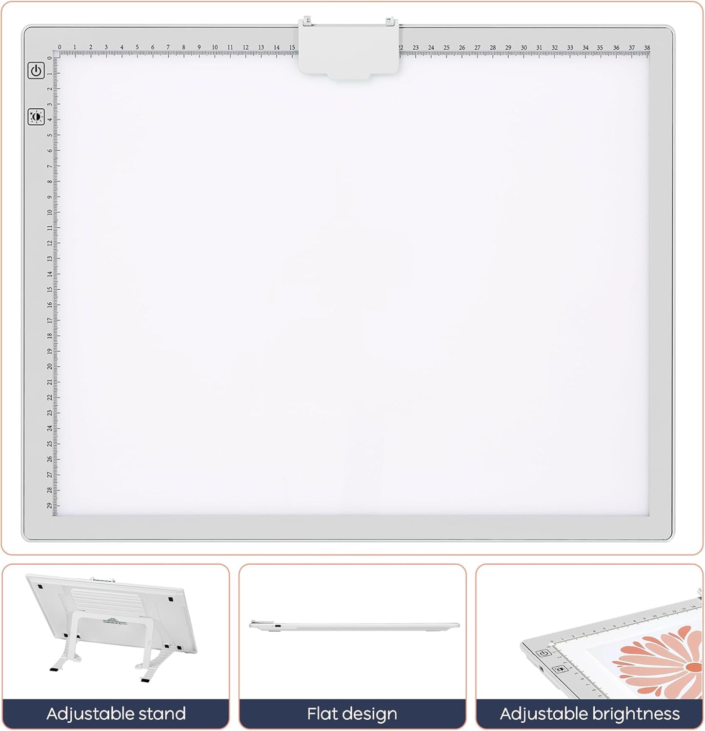 iVyne Rechargeable A3 Light Pad for Diamond Painting - LED Light Board for Weeding & Tracing - Diamond Art Light Pad - Ultra-Thin & Portable - Perfect for Artists & Crafters - Blue