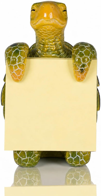 Highland Cow Pop-up Sticky Note Dispenser, Includes 1 Pad of 3x3 in Super Sticky Notes, 100 Sheets, Resin Cute Handmade Desk Holder for Office & Home-Beige