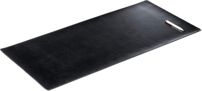 DACASSO Bonded Leather No Core Rollable Desk Mat/Pad - Luxury Leather Desk Blotter for Writing - Executive Desk Surface Protector - (Black, 36” x 17”)