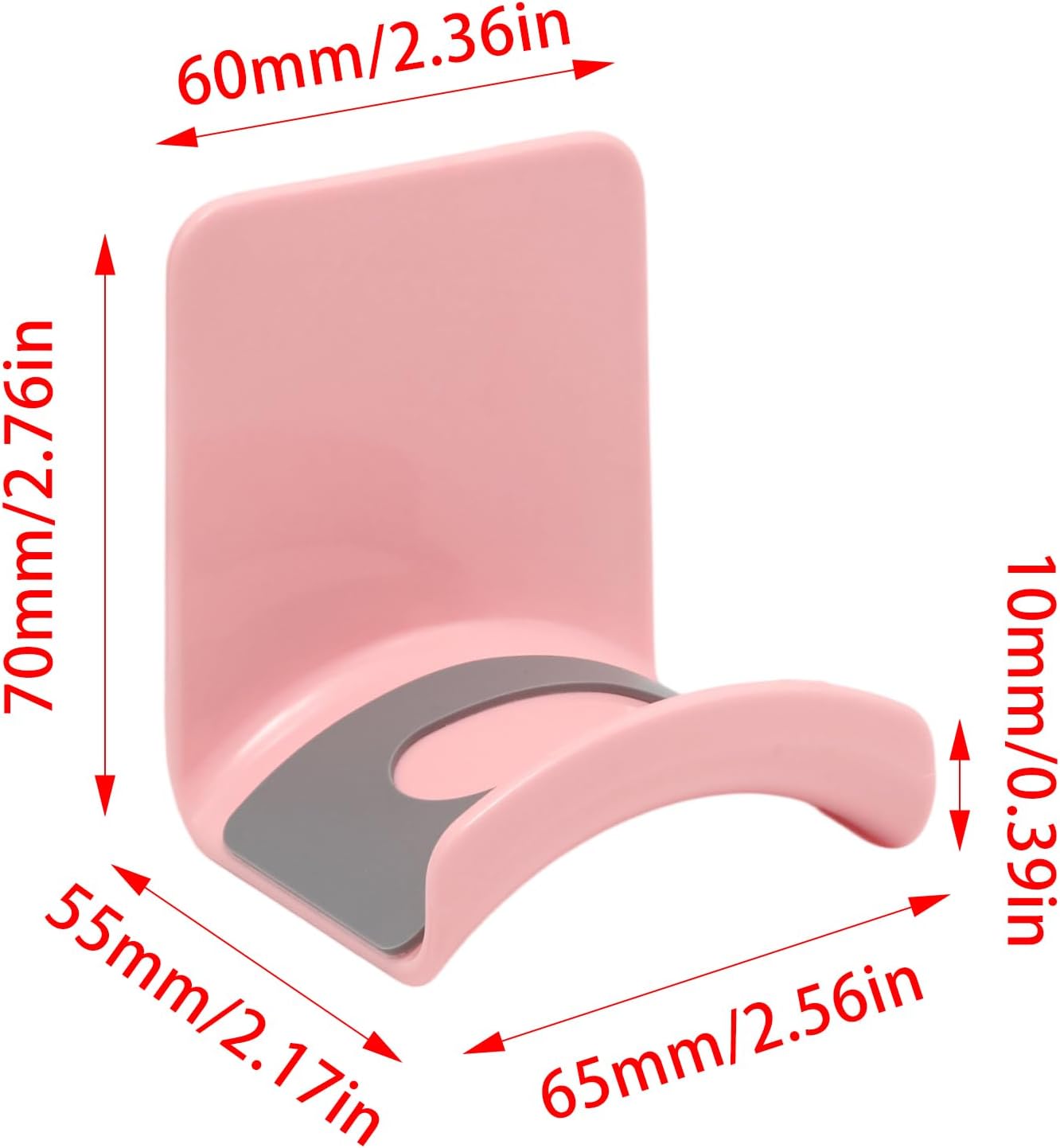 1Pcs Pink ABS Plastic Headphone Stand Hanger, Hanging Headset Holder Hook Under Desk, Adhesive Earphones Hangers for Desk Headphone Hanger, Most Headphones and Controller