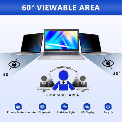 PYS Laptop Privacy Screen 14 Inch 16:10 for Lenovo HP Dell - Removable Laptop Computer Screen Privacy Shield - Anti Glare & Blue Light Laptop Screen Filters for Eye Protection