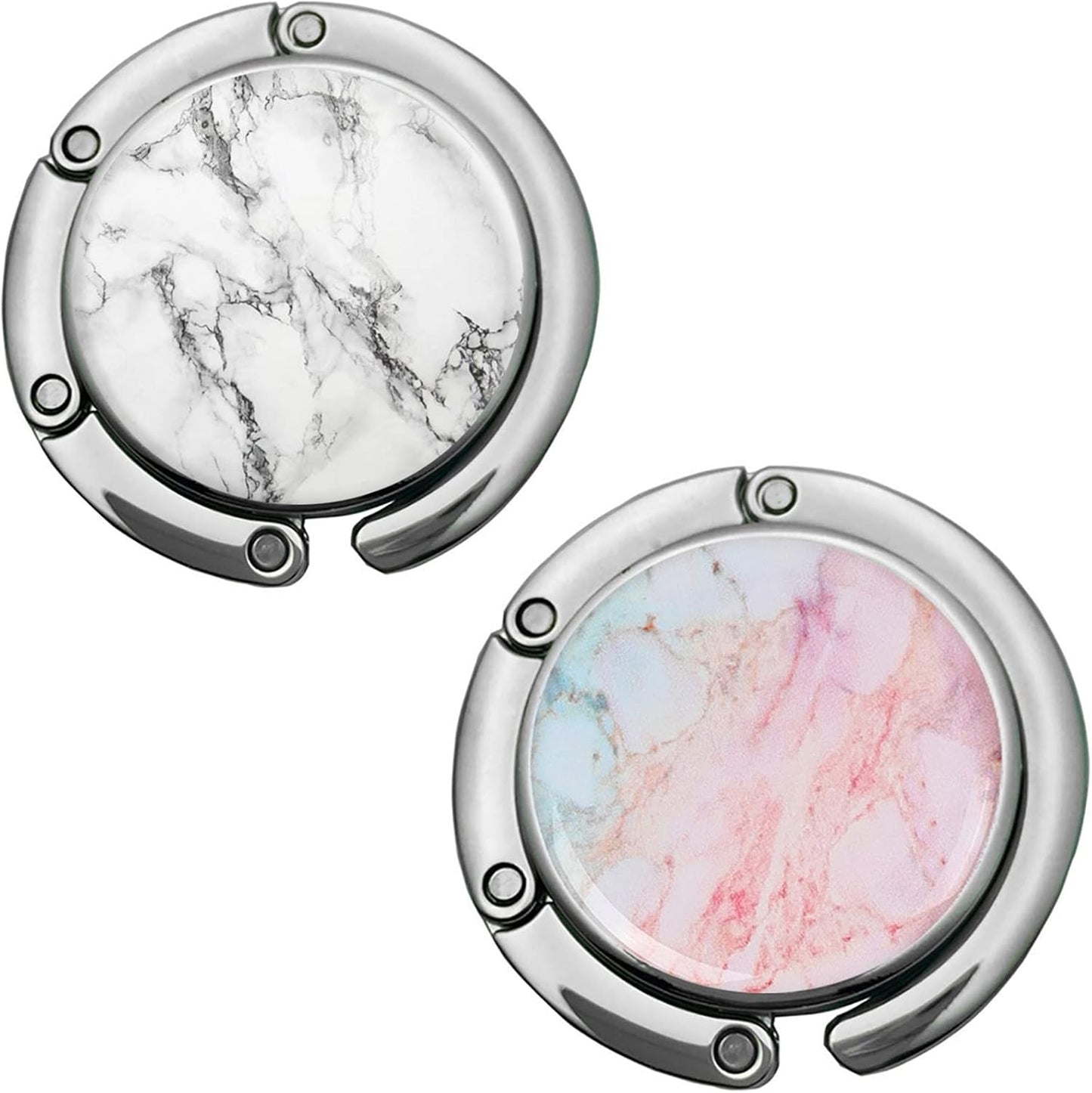 Bosketo Foldable Purse Hook Womens Bag Table Hanger Collection Desk Hooks for Purse (3pack Pretty Floral Hook)