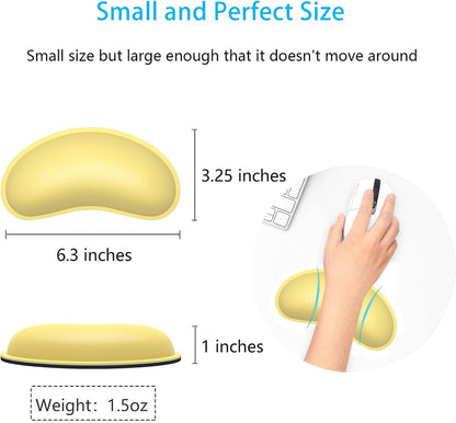 Dapesuom Mouse Wrist Rest, Ergonomic Memory Foam Mouse Wrist for Computer Desk Mats Support, PU Leather Hand Rest Pad Cushion for Gaming, Laptop, Men, Women, Pain Relief & Easy Typing, Black