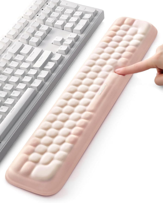 Meatanty Keyboard and Mouse Wrist Rest Set, Computer Wrist Pad Support, Ergonomic Keypad Hand Rest Combo, Memory Foam Typing Desk Accessory Carpal Tunnel Cushion, Laptop Office Home School Women Cute