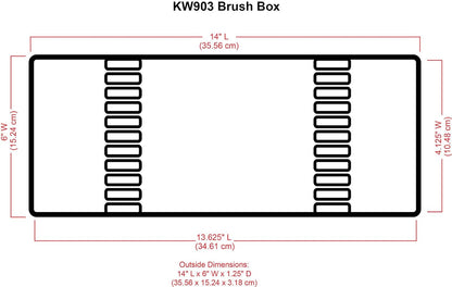 ArtBin KW903 Brush Box with Foam Inserts, Fine Art Portable Paint Brush Organizer, Plastic, Clear, 1.0 Count
