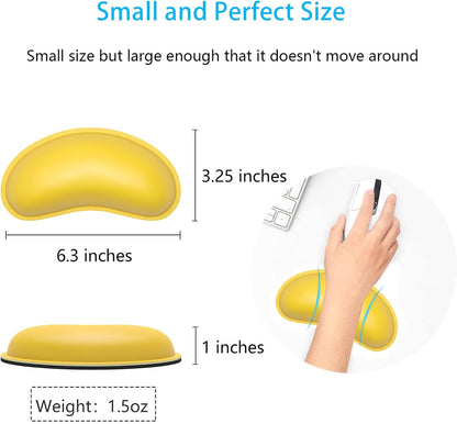 Dapesuom Mouse Wrist Rest, Ergonomic Memory Foam Mouse Wrist for Computer Desk Mats Support, PU Leather Hand Rest Pad Cushion for Gaming, Laptop, Men, Women, Pain Relief & Easy Typing, Black