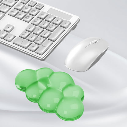 Gel Cloud Keyboard and Mouse Wrist Rest, Cute Wrist Support and Arm Support Keyboard Rest for Keyboard and Mouse Typing Pain Relief，Suitable for Office/Computer/Laptop/Gaming（White）