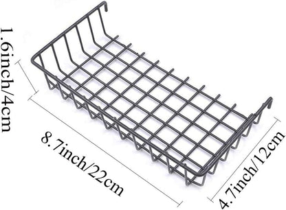 Wall Grid Accessories Wire Grid Baskets Shelf Organizer for Grid Panel Board, 2 Pack