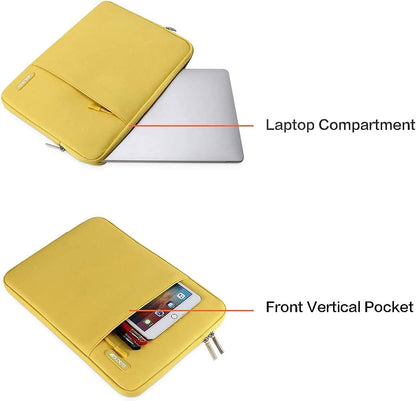 MOSISO Laptop Case 13.3 inch, 13-13.3 inch Laptop Sleeve Compatible with MacBook Air/Pro 13/Pro 14 M5 M4 M3 M2 M1, HP Dell ASUS Lenovo,Polyester Vertical Computer Sleeve Bag with Pocket, Antique Green - Colors A