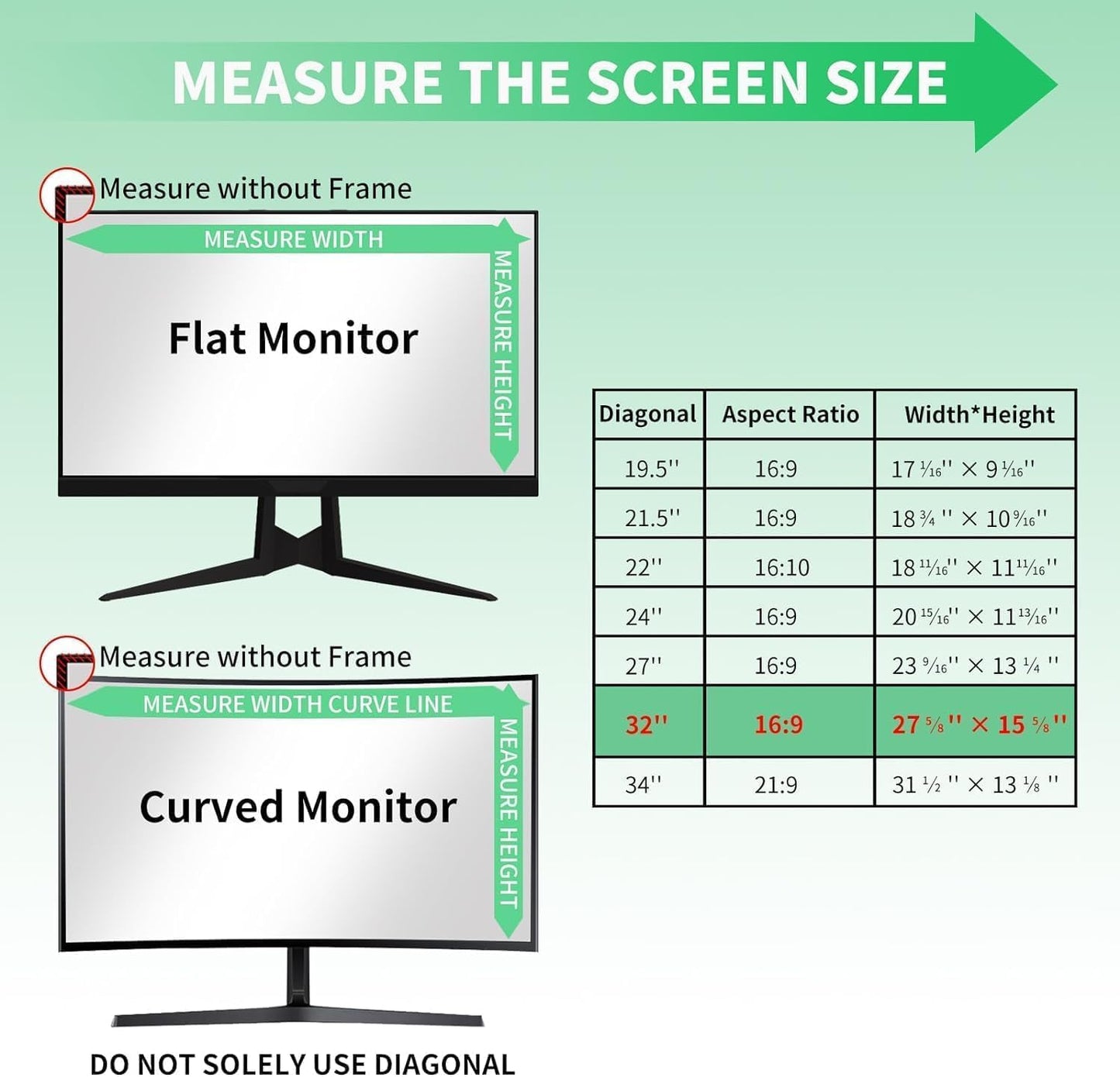 2 Pack- 27 Inch Curved Computer Privacy Screen Filter for 16:9 Widescreen Computer Screen Protector Computer Screen Privacy Shield Anti Glare and Blue Light