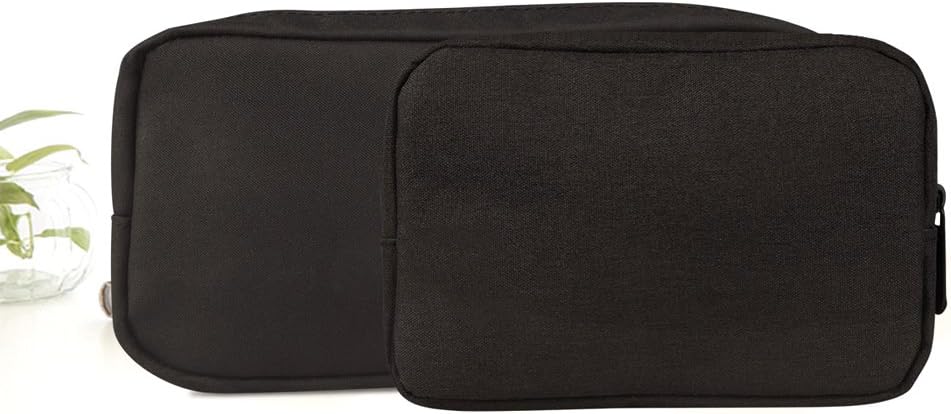 Universal Electronics/Accessories Soft Carrying Case Bag, Durable & Light-weight,Suitable for Out-going, Business, Travel and Cosmetics Kit (Small-Black)