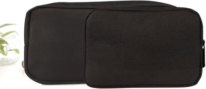 Universal Electronics/Accessories Soft Carrying Case Bag, Durable & Light-weight,Suitable for Out-going, Business, Travel and Cosmetics Kit (Small-Black)