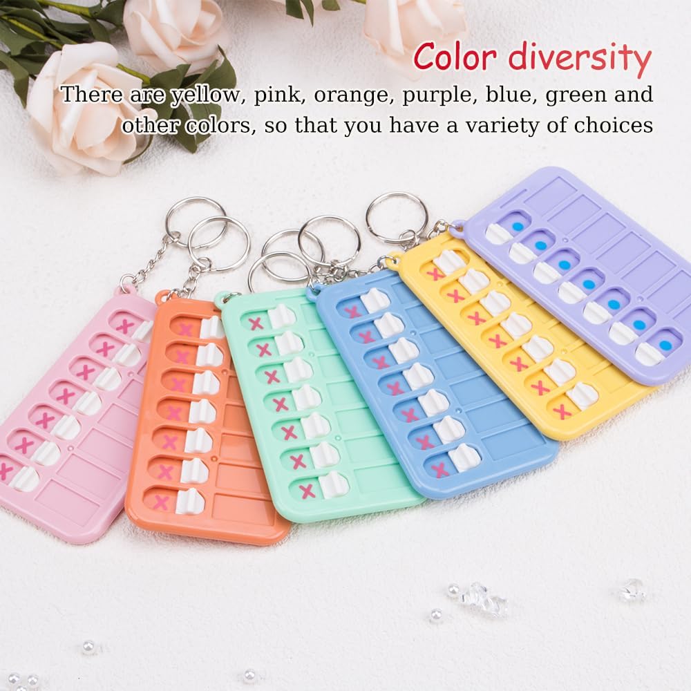 ZORZA 6Pcs Portable Chore Planner Key Chains & Behavior Tracker Creative DIY Task Board with Checklist Memo Board Schedule Key Rings & List Cards Stickers for Efficient Daily Habit Planning