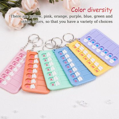 ZORZA 6Pcs Portable Chore Planner Key Chains & Behavior Tracker Creative DIY Task Board with Checklist Memo Board Schedule Key Rings & List Cards Stickers for Efficient Daily Habit Planning