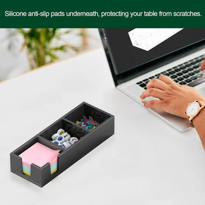 Acrylic Sticky Note Holder, Self-Stick Note Pad Holder W/O Pads - Note Dispenser Memo Pad Holder Desk Organizer for School Office Home (3''x3'' Clear)
