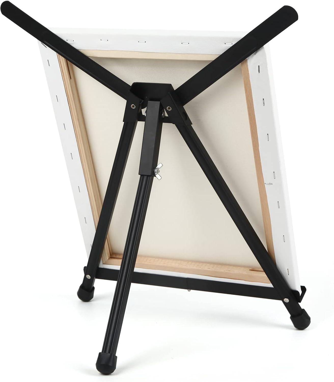 Falling in Art Aluminum 15" to 21" Tabletop Easel Display, Black Tripod with Rubber Feet, Holds Canvas, Paintings, Books, Photos, Signs
