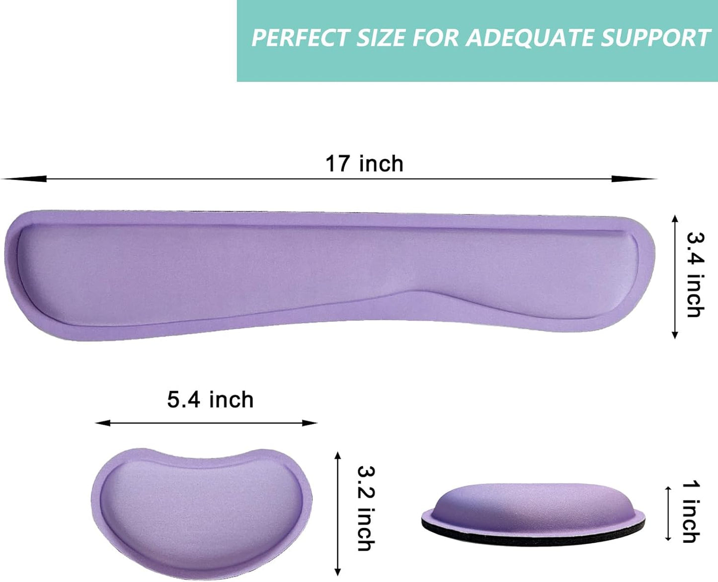 Keyboard Wrist Rest Mouse Wrist Support Set, Memory Foam Wrist Rest Pad for Computer Laptop Keyboard Mouse, Ergonomic Wrist Cushion Support for Typing Pain Relief, Gaming Home Office, Flowers Grass