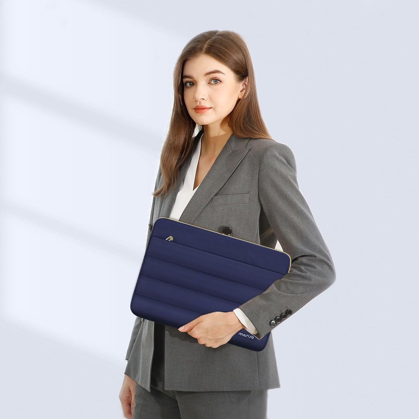 MOSISO Laptop Case 13.3 inch,13-13.3 inch Puffy Laptop Sleeve Compatible with MacBook Neo/Air 13.6 M5 M4 M3 M2 M1/Pro 13/14,HP Dell ASUS Lenovo,Polyester Horizontal Bag with Small Case, Sand