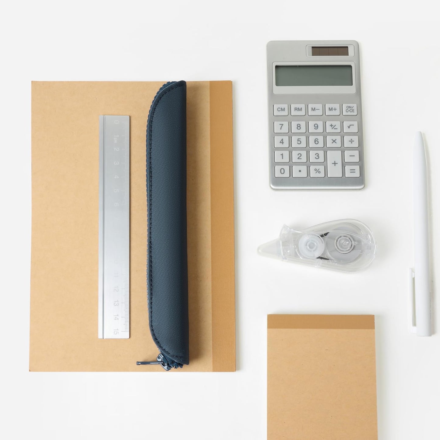 Pencil Case Durable Pencil Pouch for Pens School Featuring Oxford Lap Design (Khaki,Oxford)
