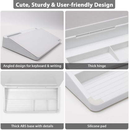 Varhomax Glass Desk Buddy Whiteboard with Storage, Small Dry Erase Desktop White Board Caddy to-do List Memo Notepad for Office, School and Home Office Supplies (Black)