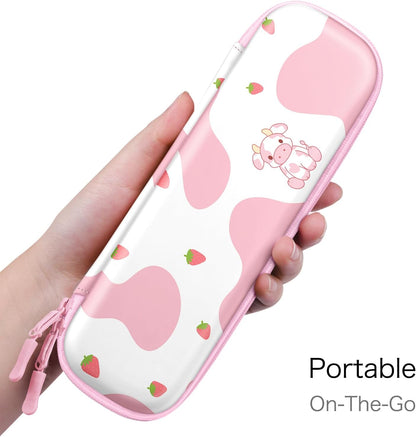 Fintie Holder Case for Apple Pencil Pro, Apple Pencil (USB-C / 1st / 2nd Generation), PU Leather Carrying Bag Sleeve Compatible with Pen, USB Cable, Samsung Stylus, Lilac Marble