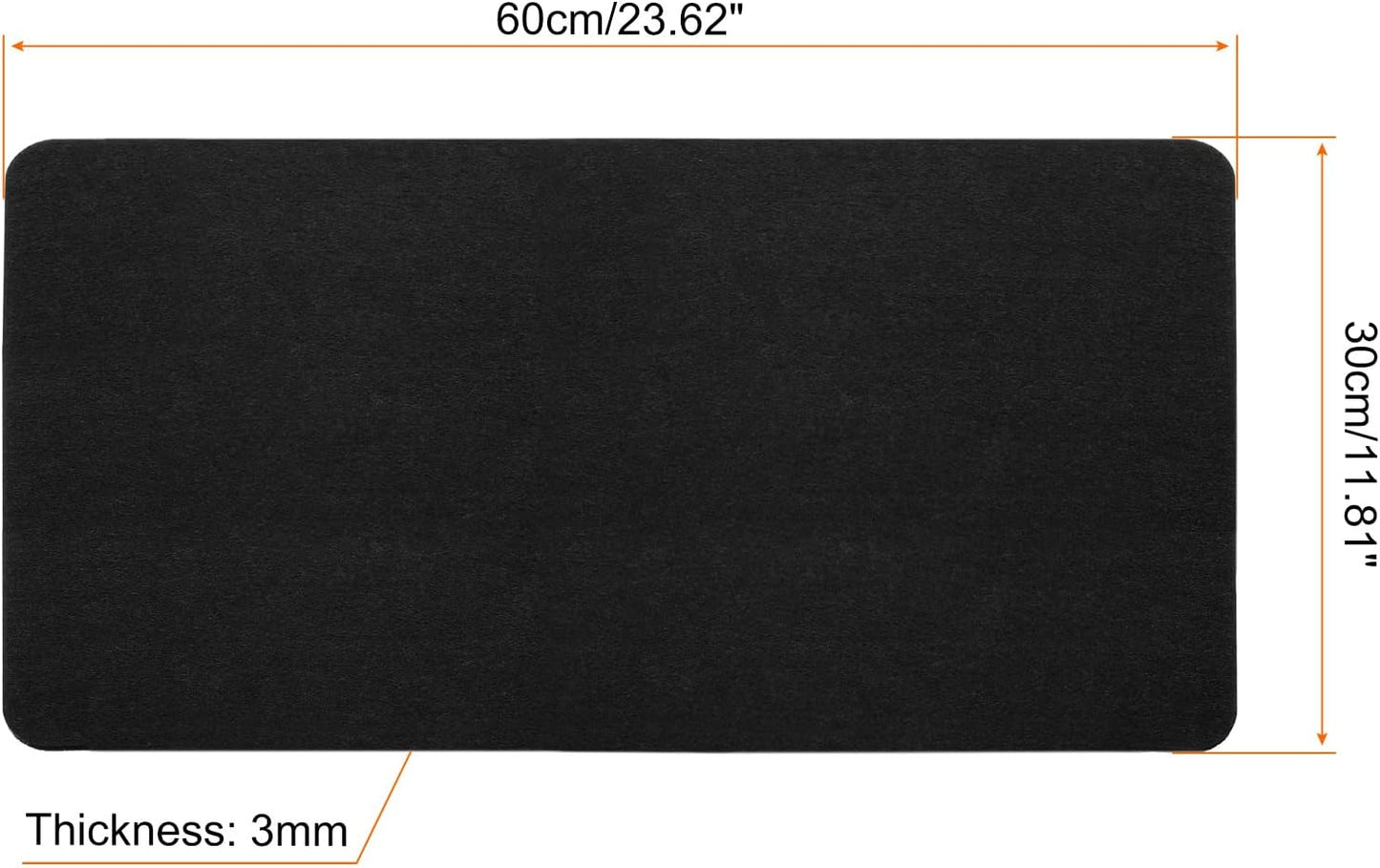 PATIKIL 24"x12" Desk Mat Protector, Felt Dual Side Mouse Pad Writing Mat for Office Home, Gray