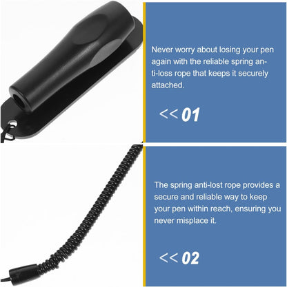 jojofuny 2-Pack Stylus Pen Hanging Ropes with Base Anti Lost Pen Tether for Desk and Tablet Secure Universal Holder Lanyard for Office and Classroom Use