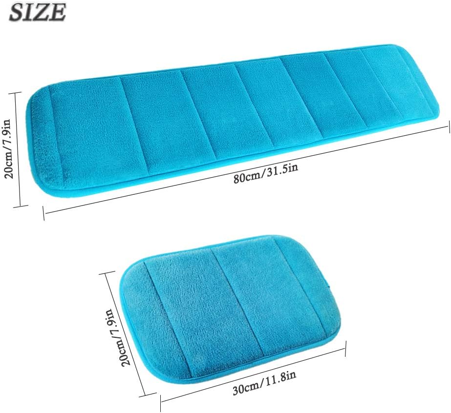 AUHOKY 2 Sets Ergonomic Computer Wrist Pad - Long & Short Size Combination Keyboard Rest Elbow Support Mat for Office, Desktop, Working, Gaming - Memory Foam Relieve Elbow Pain (Brown)