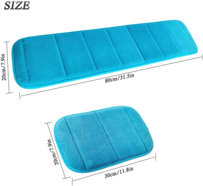 AUHOKY 2 Sets Ergonomic Computer Wrist Pad - Long & Short Size Combination Keyboard Rest Elbow Support Mat for Office, Desktop, Working, Gaming - Memory Foam Relieve Elbow Pain (Brown)