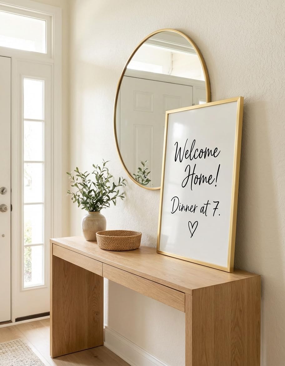 Magnetic Dry Erase Board 12x16 with Foldable Stand, Portable Gold Desktop Whiteboard for Home, Office, School & Kitchen, Includes Weekly & Monthly Magnetic Planner Sheets
