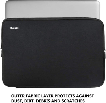 Laptop Sleeve 15.6 Inch, Durable Shockproof Protective Cover Flip Case Briefcase Carrying Computer Bag Case Compatible with 15.6 Inch HP, ASUS, Lenovo, Acer, Notebook, Computer, Black