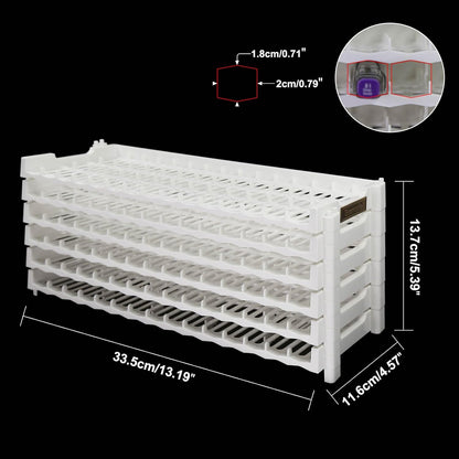 Universal 6 Layers Tray Universal Marker Storage Rack, Penholder Display for 90 Pens SN01 Pencil Organizer Holder for Desk (Clear-6 layers)