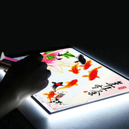 Art Tracing Light Box, A5 Size Chargeable Cordless Dimming Tracer Pad Board 3 Level Dimming Brightness Adjustable LED Light for Art Craft Sketching