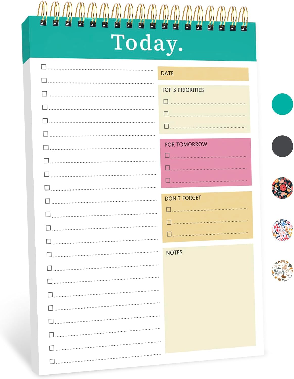 To Do List Notepad - To Do List Notebook for Work with 52 Sheets, Undated Daily Planner Perfect for Enhanced Productivity and Goal Achievement - Green