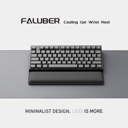 Faluber Cooling Gel Wrist Rest, 17.3-inch Length for Full-Sized Keyboard, Memory Foam Palm Rest with Non-Slip Footpad, Ergonomic Design, Stain Resistant, PC Accessory Gaming Gear (Large-Full Size)