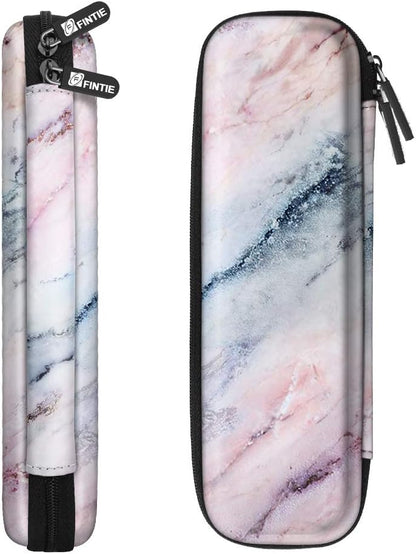 Fintie Holder Case for Apple Pencil Pro, Apple Pencil (USB-C / 1st / 2nd Generation), PU Leather Carrying Bag Sleeve Compatible with Pen, USB Cable, Samsung Stylus, Lilac Marble
