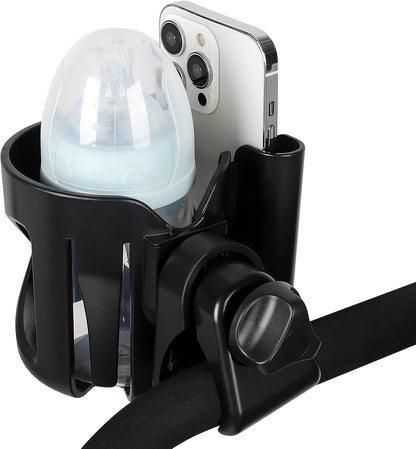Accmor Stroller Cup Holder, Universal Cup Holder for Stroller Walker Bike, 360° Rotatable Large Caliber Designed Bottle Holder for Stroller, Bike, Wheelchair, Scooter